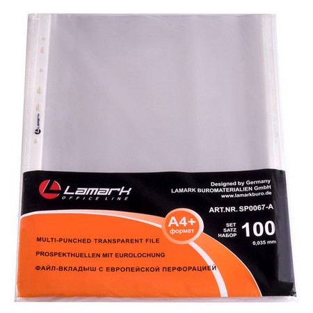 Вкладыш д/папок А4 мультифора 30мк Lamark