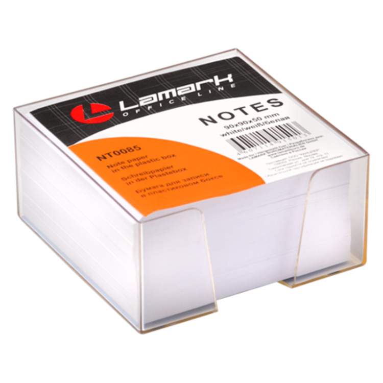 Блок д/записей 90*90 500л белая в прозр.пластик.боксе