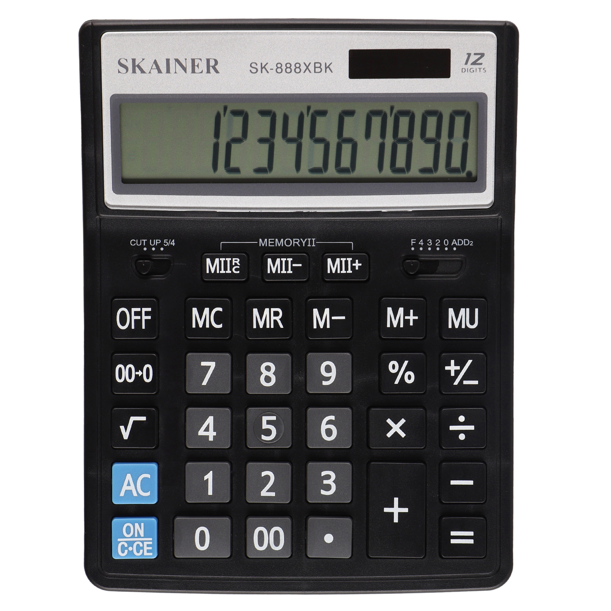 Калькулятор настольный 12 разр Skainer SK-888XBK, бухгалтерский, большой
