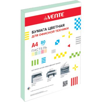 Бумага А4 цветная 50л  80г/м2