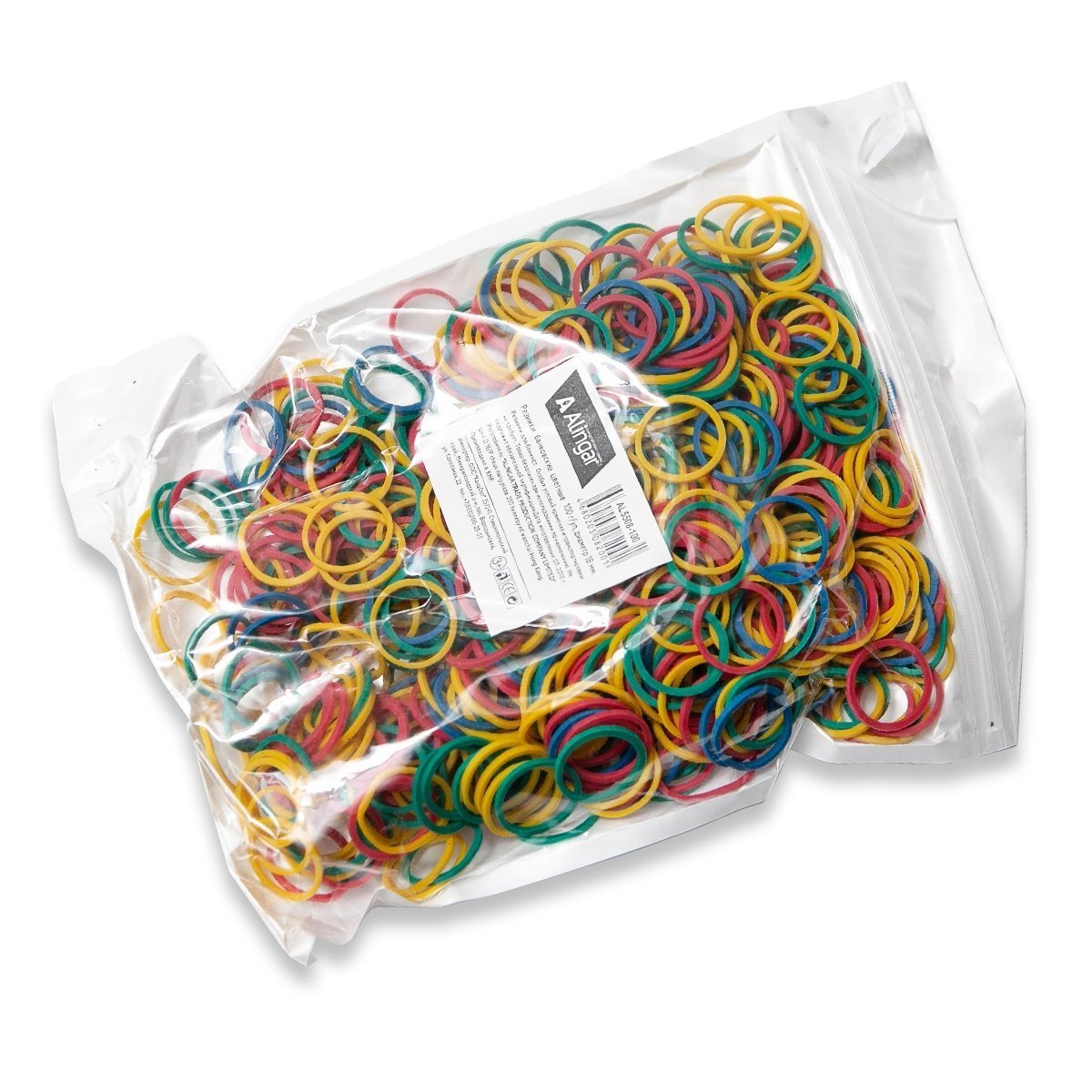 Резинка банковская 100гр d=18мм Alingar цв