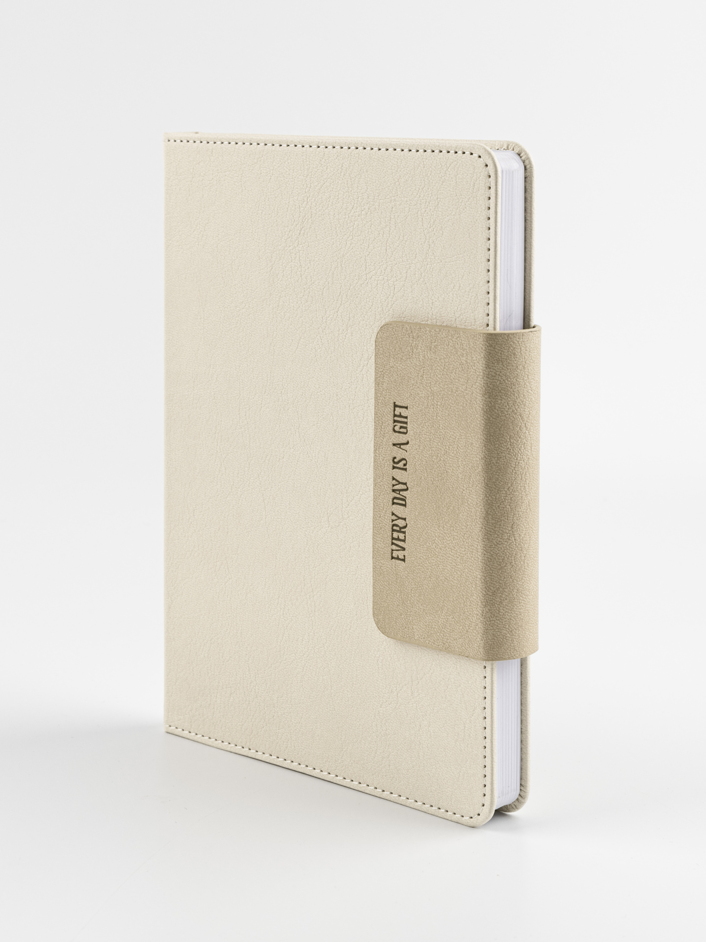 Ежедневник А5 ПАЛЕРМО светло-бежевый+темно-бежевый клапан