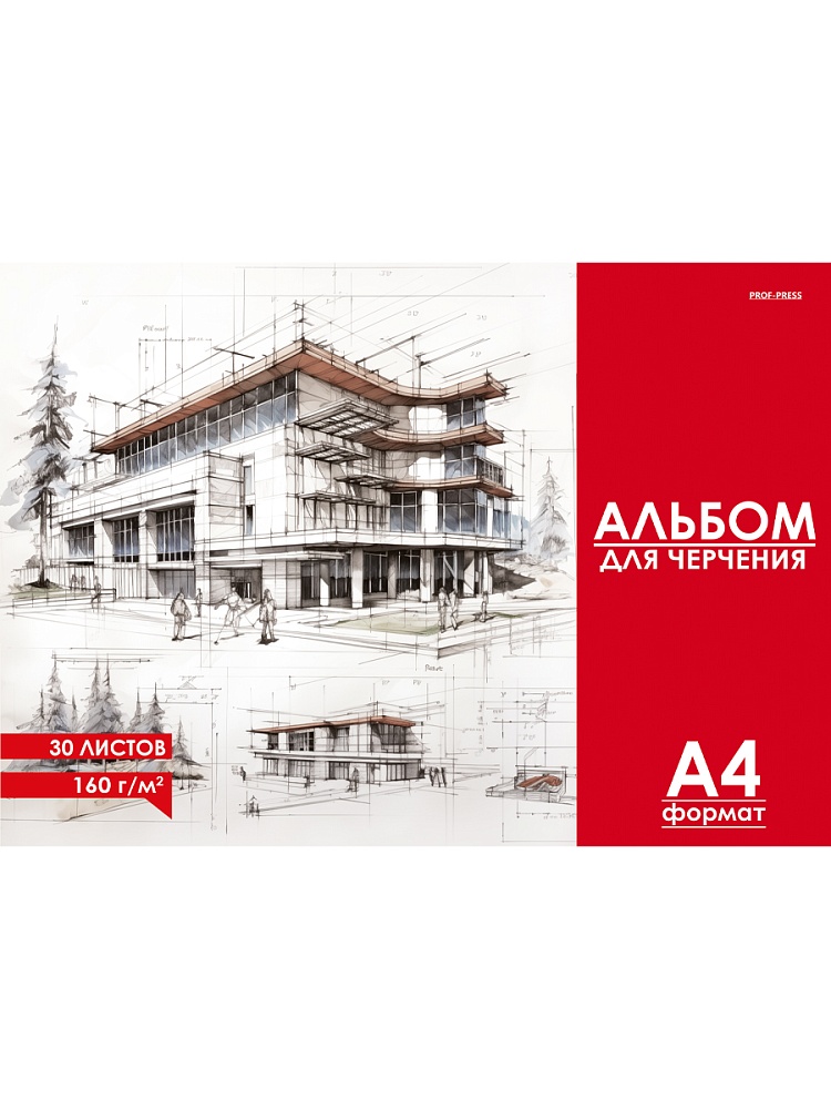 Альбом д/черчения А4 30л Чертеж здания-2