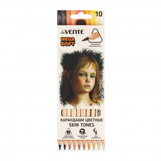 Карандаши цветные 10 цв Triolino Ultra 4M. Skin Tones масл основа