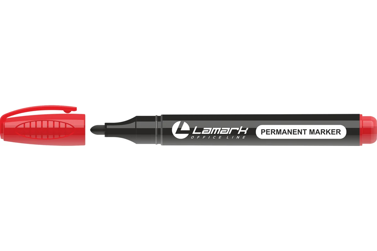 Маркер перм. красный LAMARK 3-5 мм