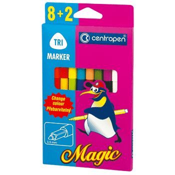 Фломастеры магические 8+2цв Centropen к/к
