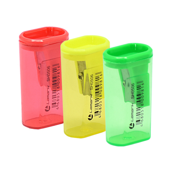 Точилка 1отв ассорти с контейнером