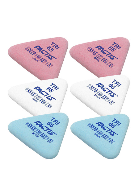 Ластик FACTIS TRI 65 треуг 36х33х6мм 3цв