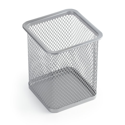 Подставка д/пиш. принадл. Стакан ORANGE PEEL Premium квадратная метал серая