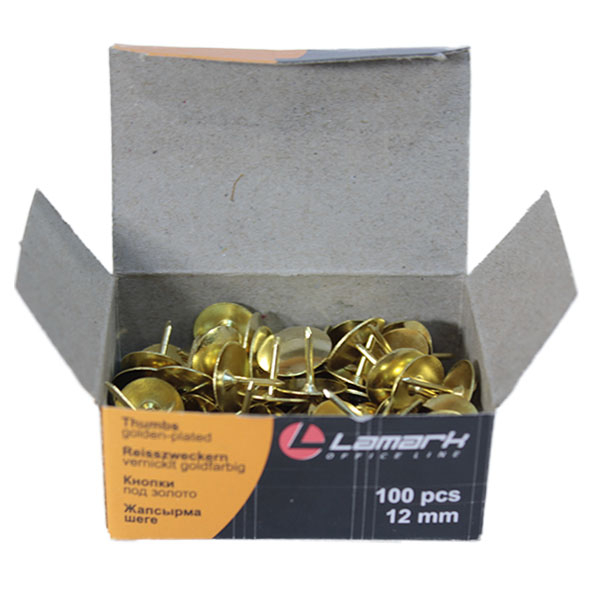 Кнопки 100 шт 12мм Lamark золото