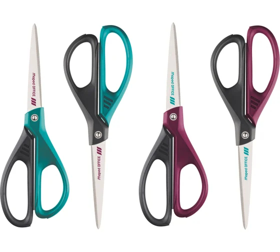 Ножницы 210 мм эргоном асимм MAPED ESSENTIALS GREEN DECO цв. ассорти, в блистере