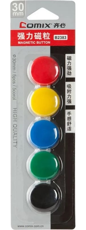 Магниты 3см 5шт цветные Comix