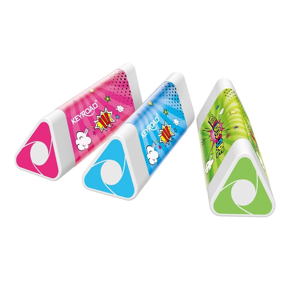 Ластик KEYROAD Kaleidoscope треугольный ассорти
