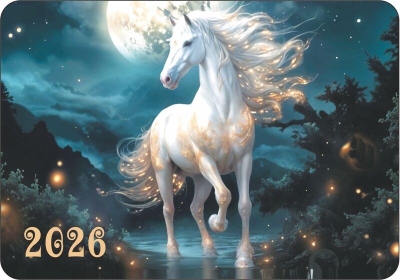 Календарь карманный 2026 Год лошади - Романтика 70х100мм