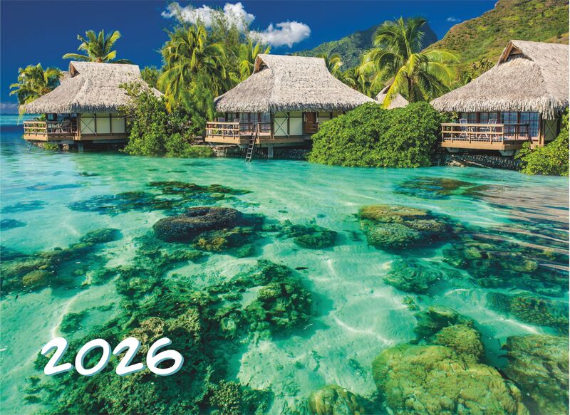 Календарь квартальный 2026 Остров в океане