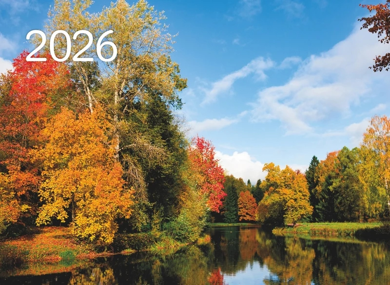 Календарь квартальный 2026 Золотая осень