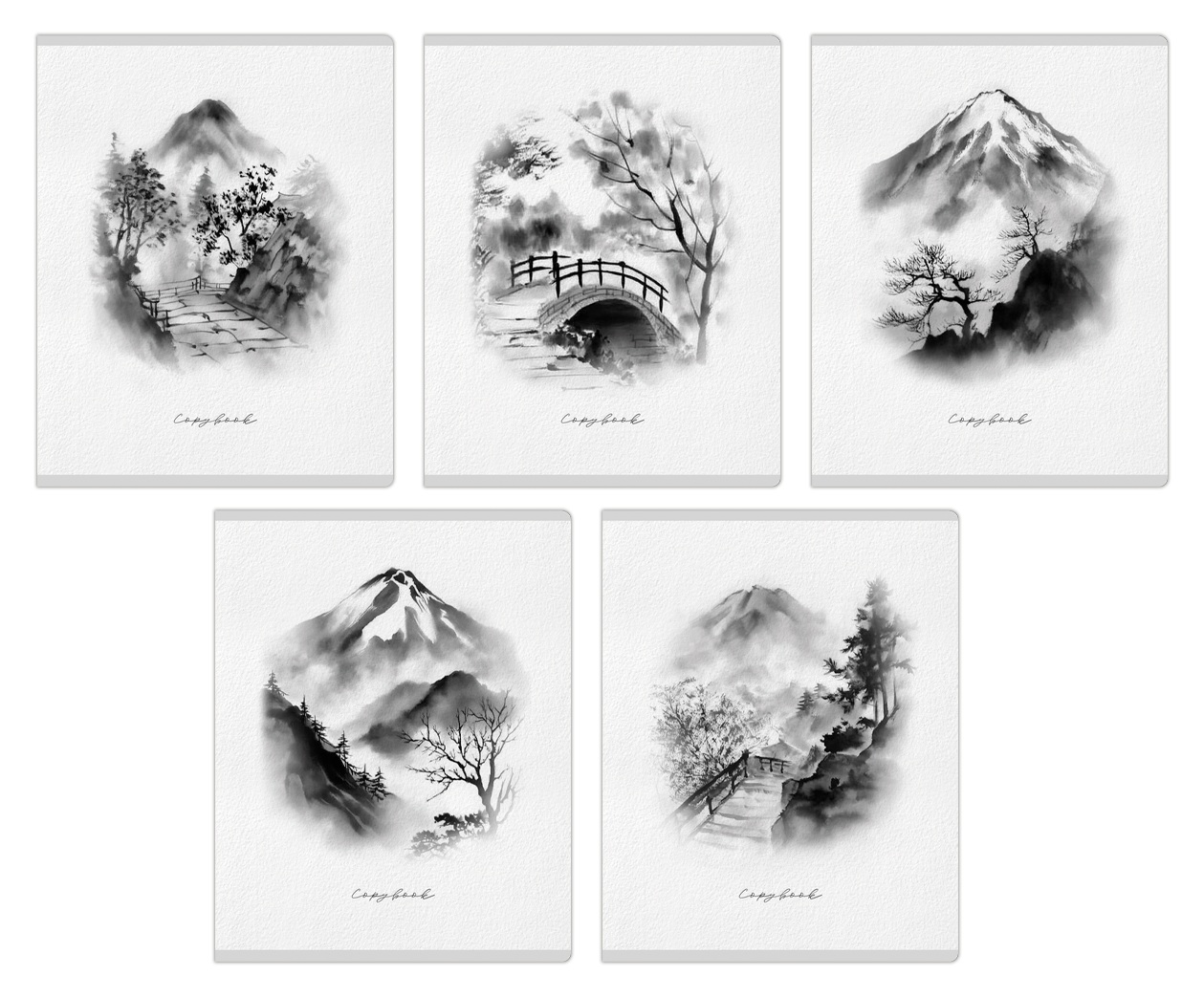 Тетрадь 96л кл Восточный пейзаж 65гр/м2