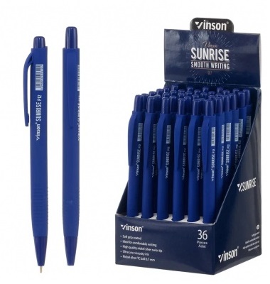 Ручка шариковая синяя VINSON SUNRISE 0,7мм игольч автомат
