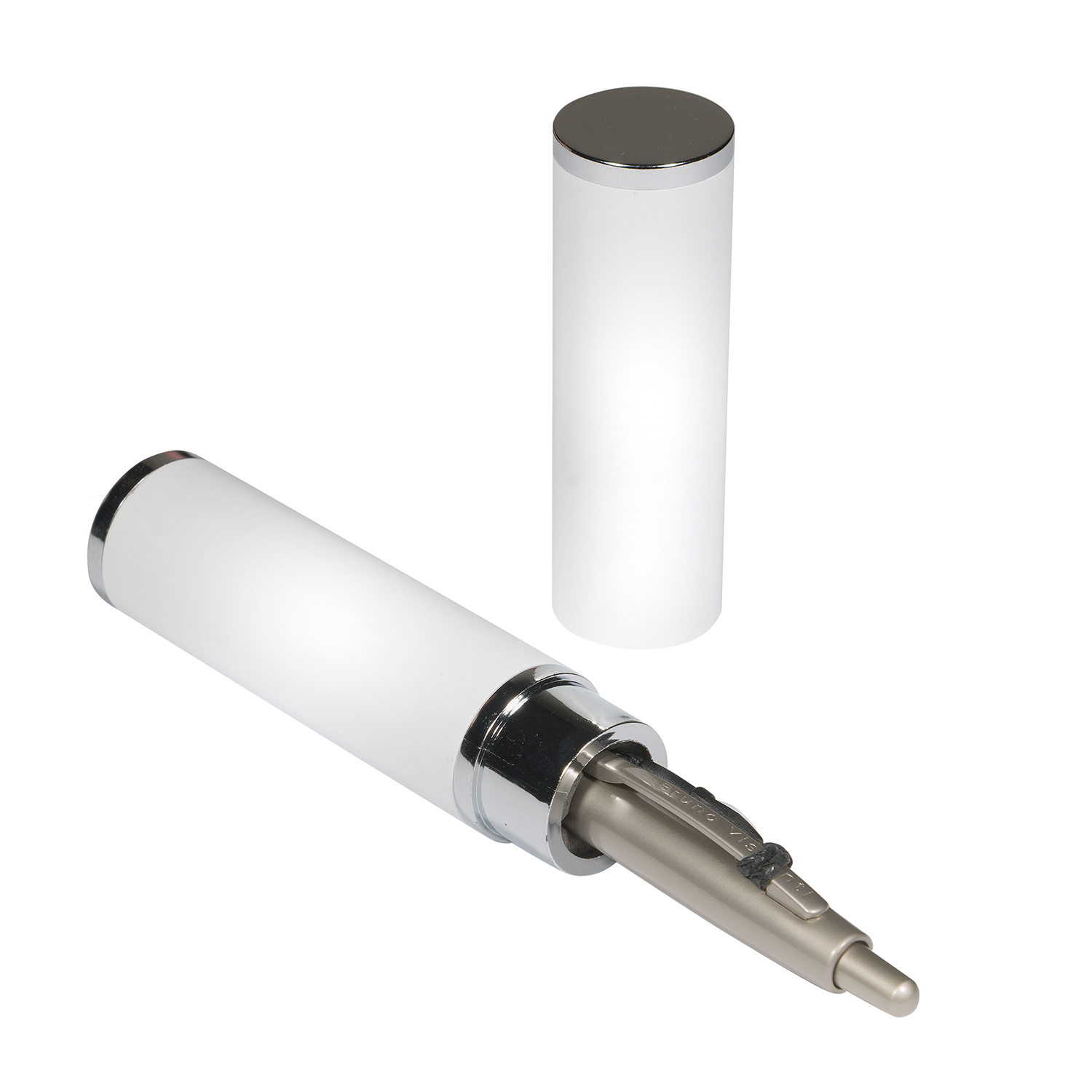 Ручка подар шар BV San Remo синяя 1мм (корпус шампань, футляр белый)