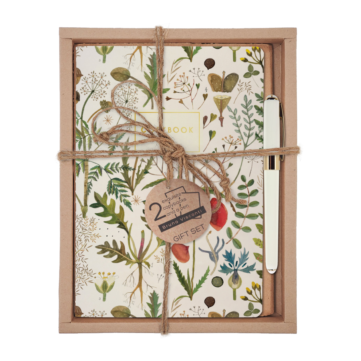 Набор подар BV FLORA.ЛУГОВЫЕ ТРАВЫ (две тетради и ручка)