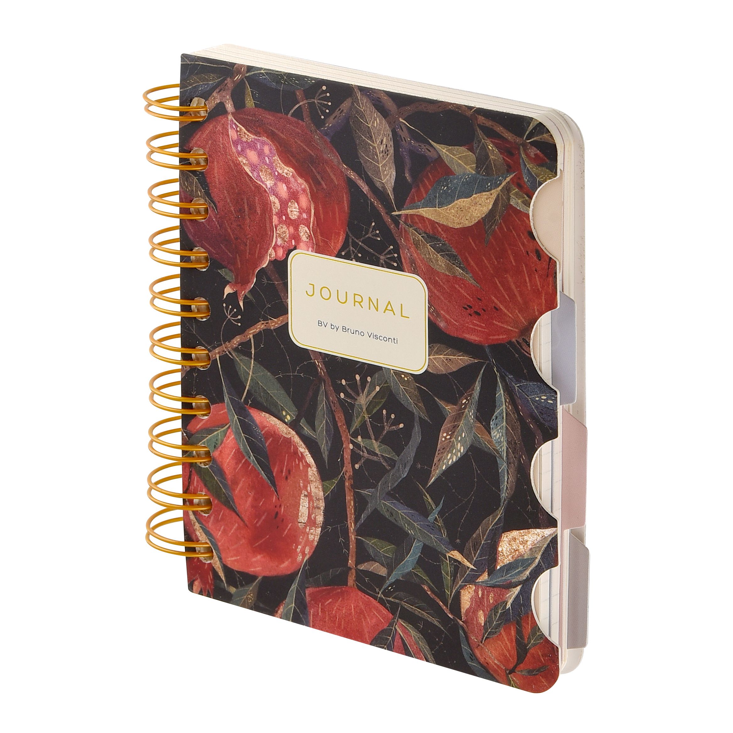 Зап. книжка А6 120л кл спир BV Art journal FLORA.ГРАНАТ с разделителями