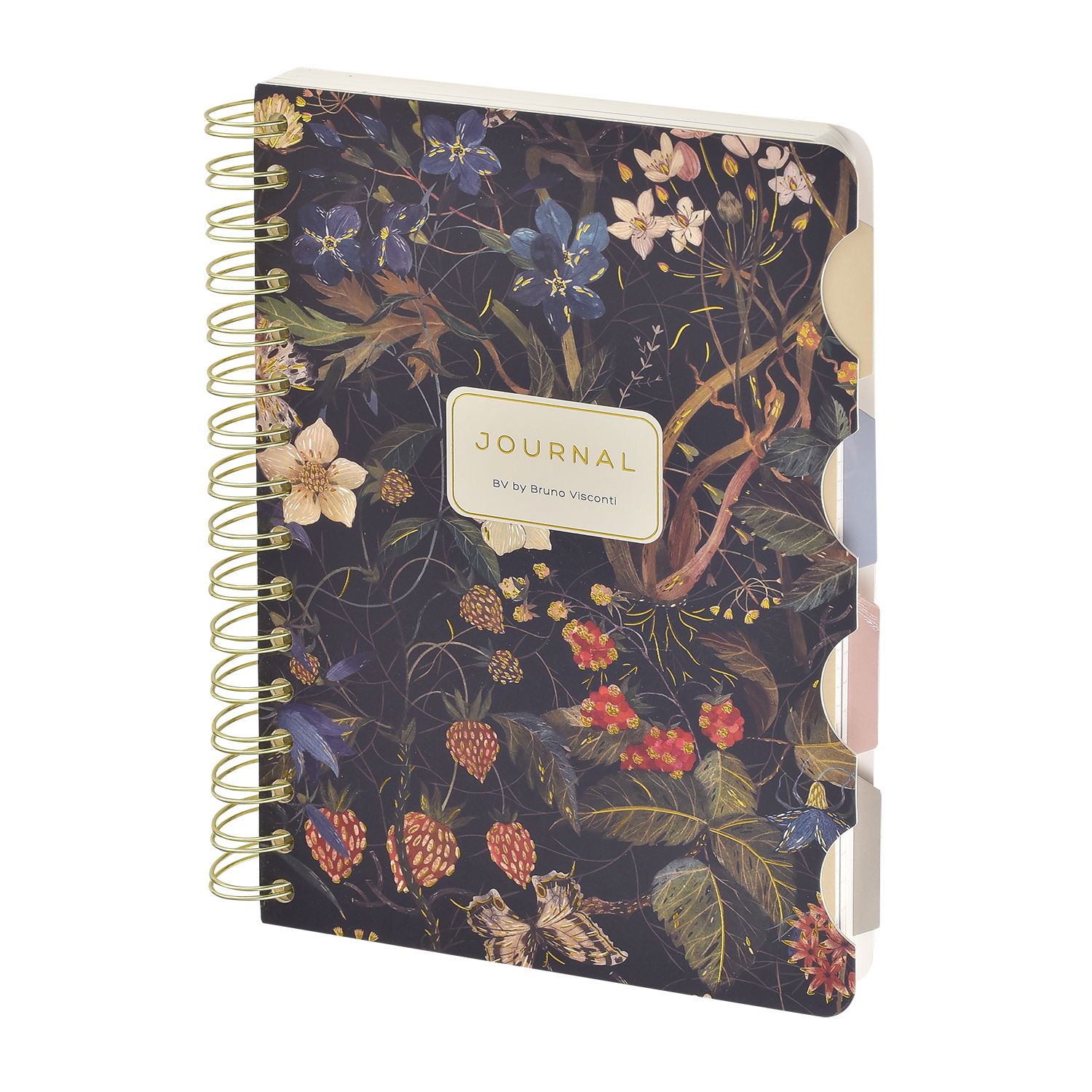 Зап. книжка А5 120л кл спир BV FLORA.Лесные ягоды с разделителями