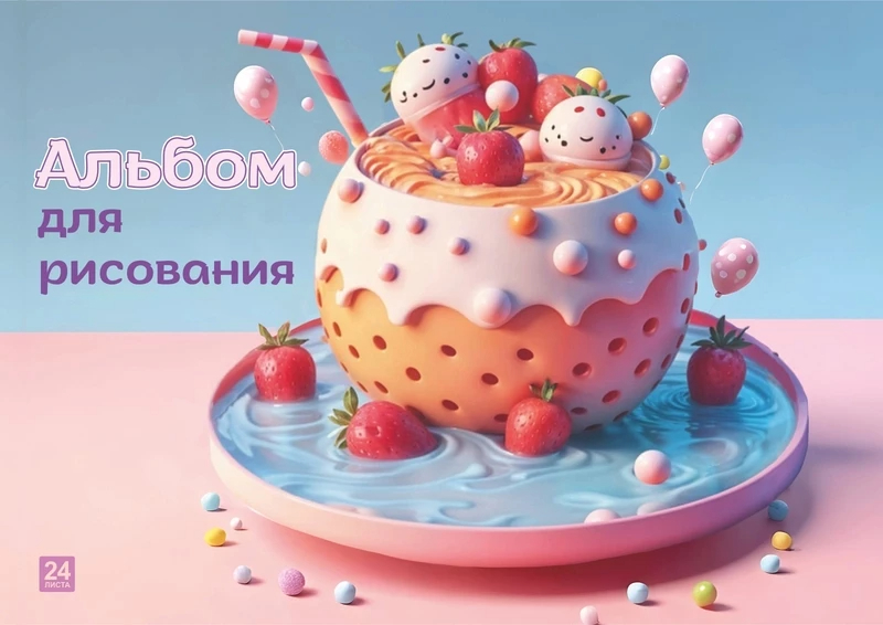 Альбом д/рис 24л Lamark Клубничный котейль