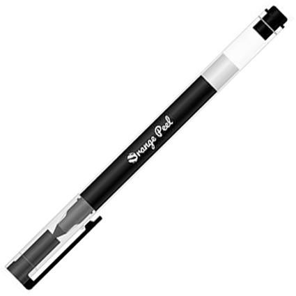 Ручка гелевая черная ORANGE PEEL 0.5мм