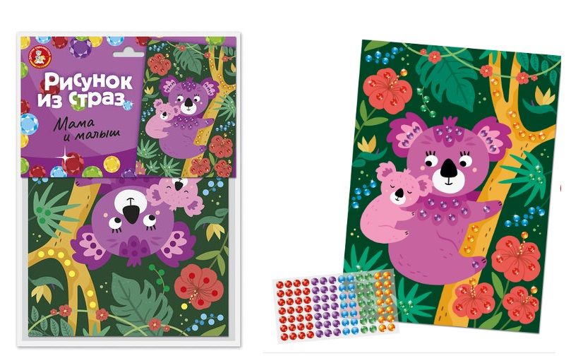 Творч Набор Рисунок из страз Мама и малыш