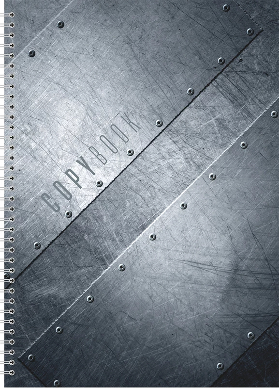 Тетрадь А4 80л кл спир Lamark Steel