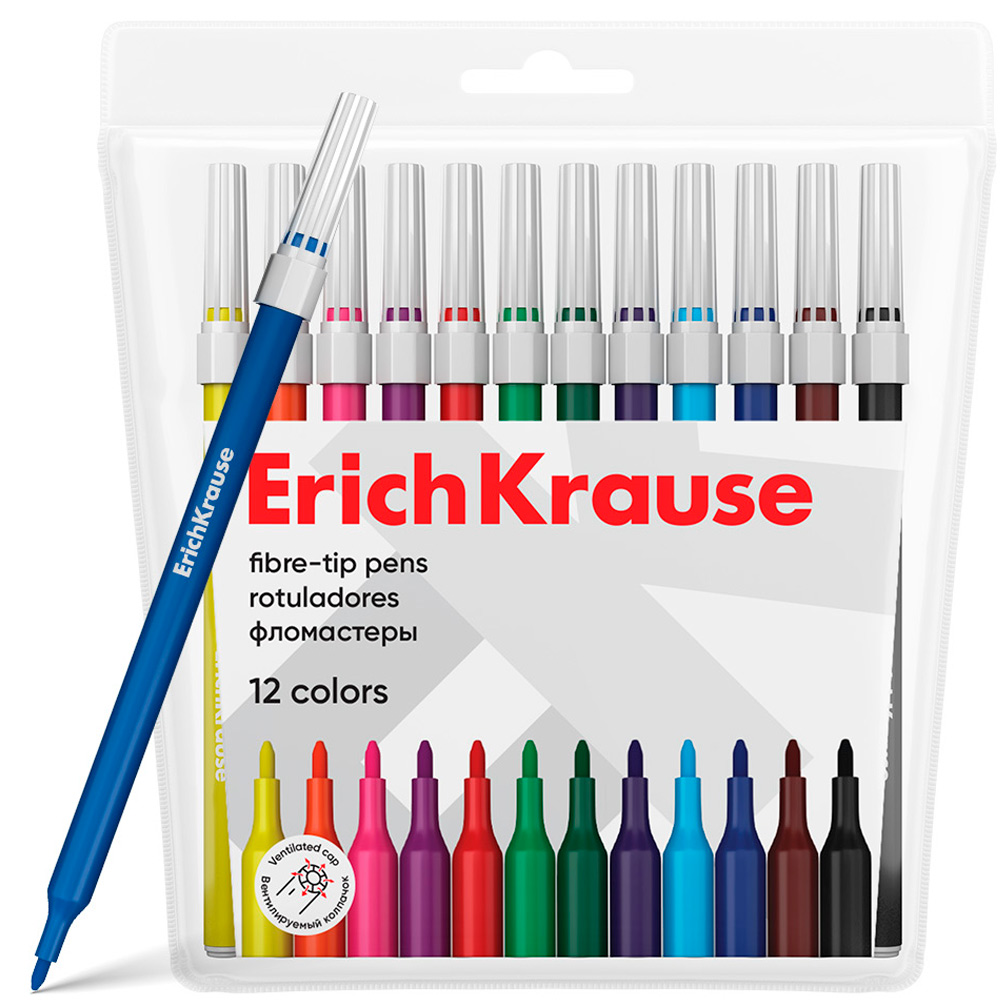 Фломастеры 12 цв EK light