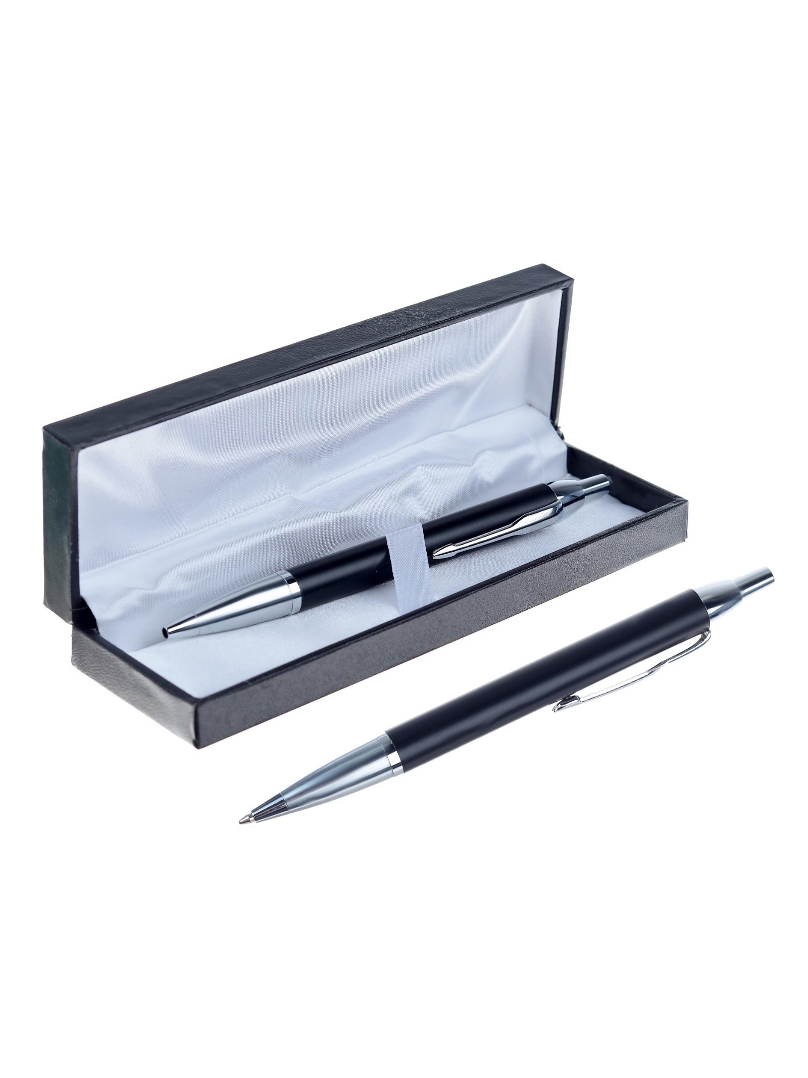 Ручка подар. Calligrata Модерн авт корпус чёрный с серебристым