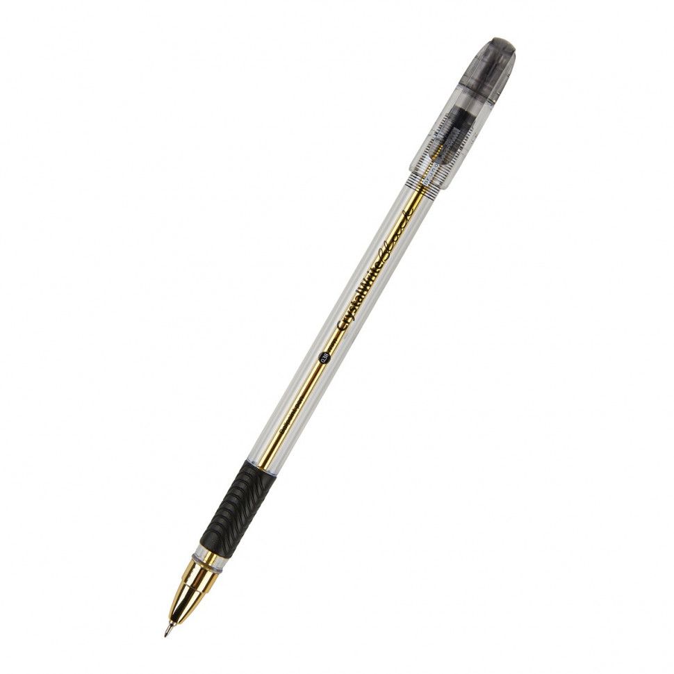 Ручка шариковая черная BV CrystalWrite  0.38мм
