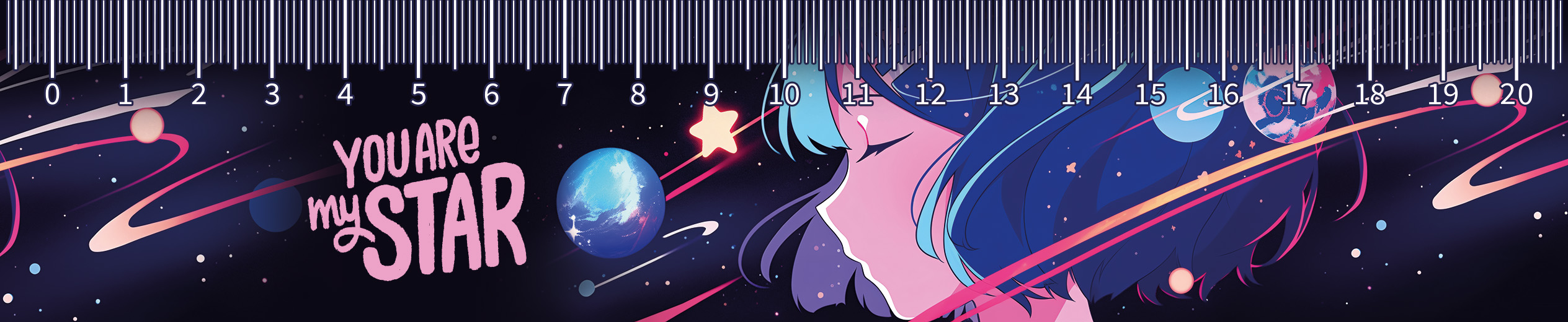 Закладка-линейка 20см STAR