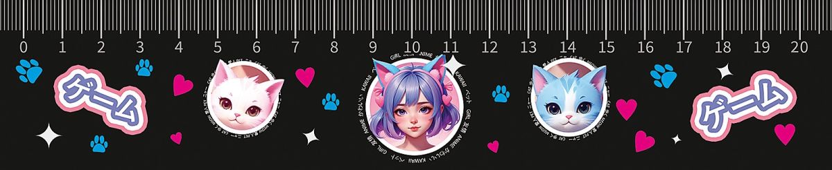 Закладка-линейка 20см Котята