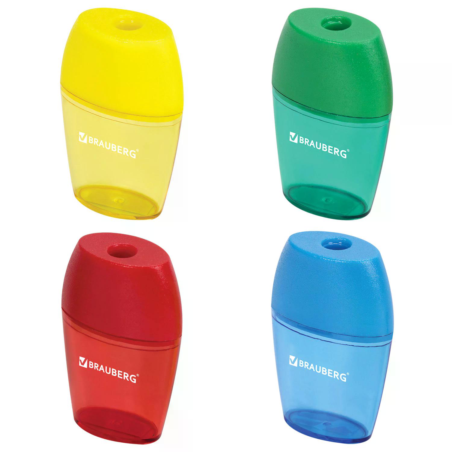 Точилка 1отв Brauberg Diamond МИКС с контейнером