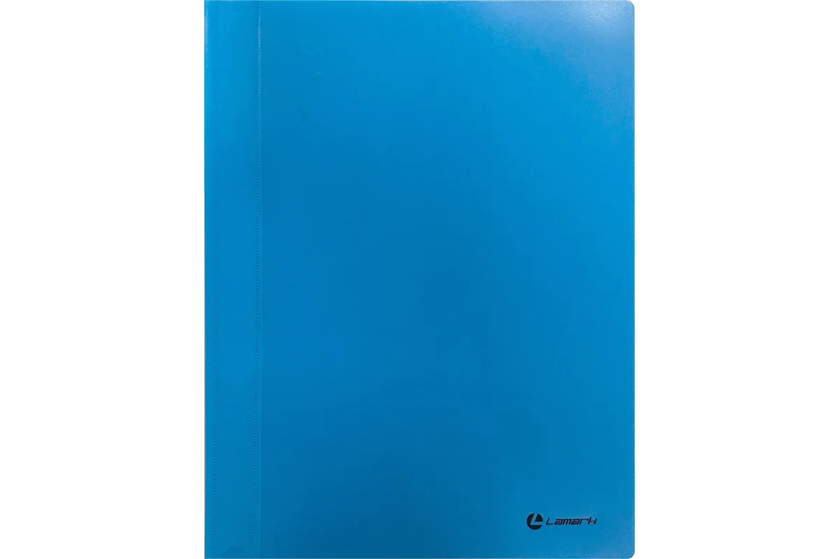 Папка-скоросшиватель А4 Lamark 30мм синяя внутр. карман