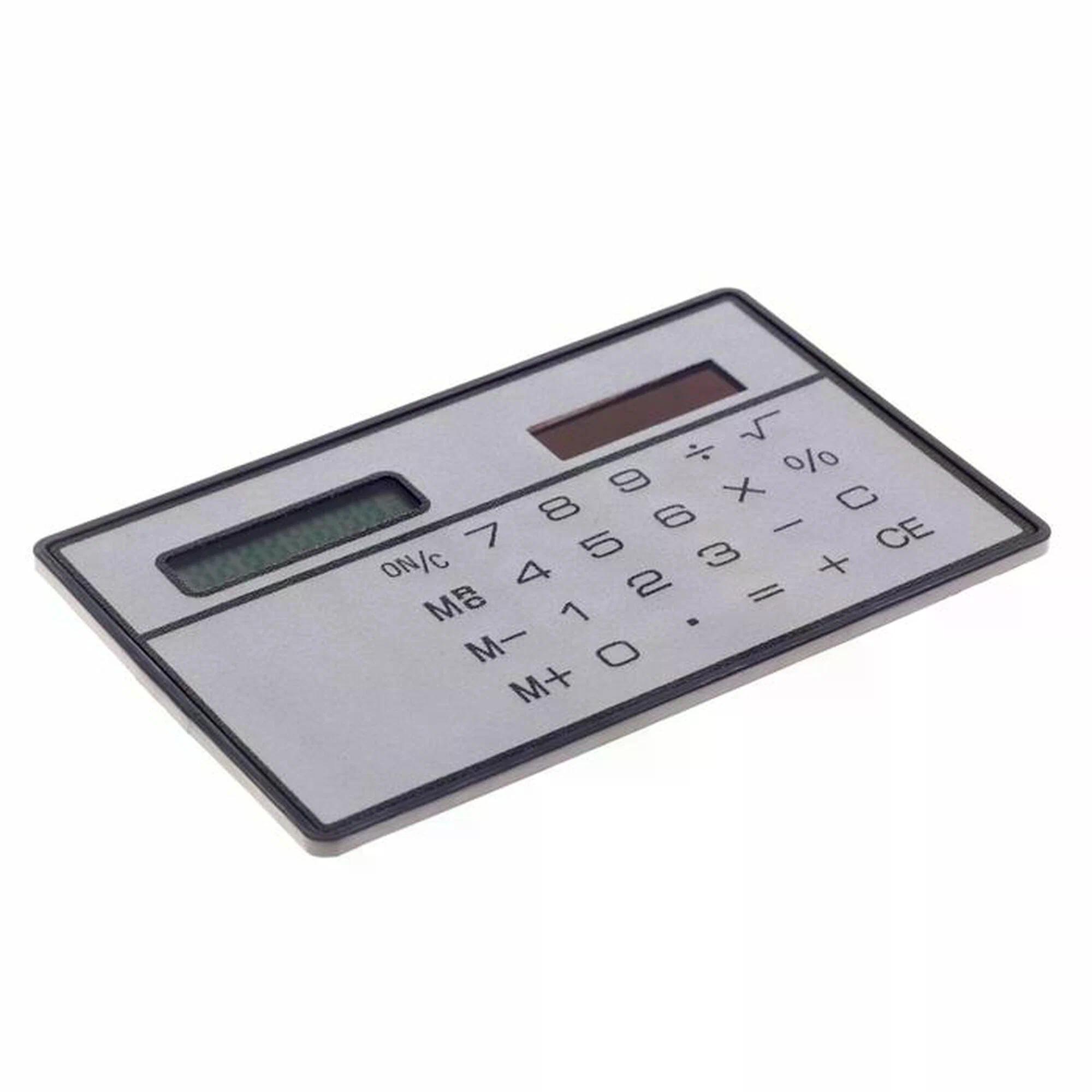 Калькулятор карманный 8 разр плоский,серебристый корпус