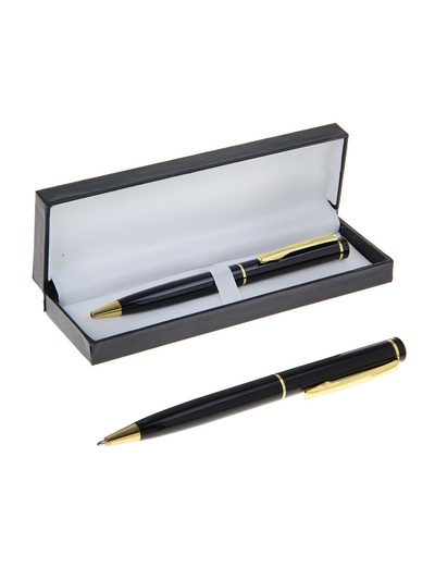 Ручка подар. Calligrata Классика поворотн, корпус чёрный с золотым