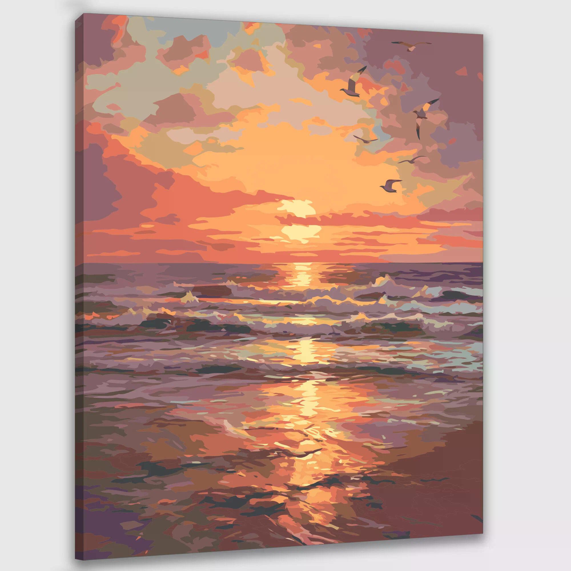 Творч Картина по номерам 40*50 Средиземноморский закат