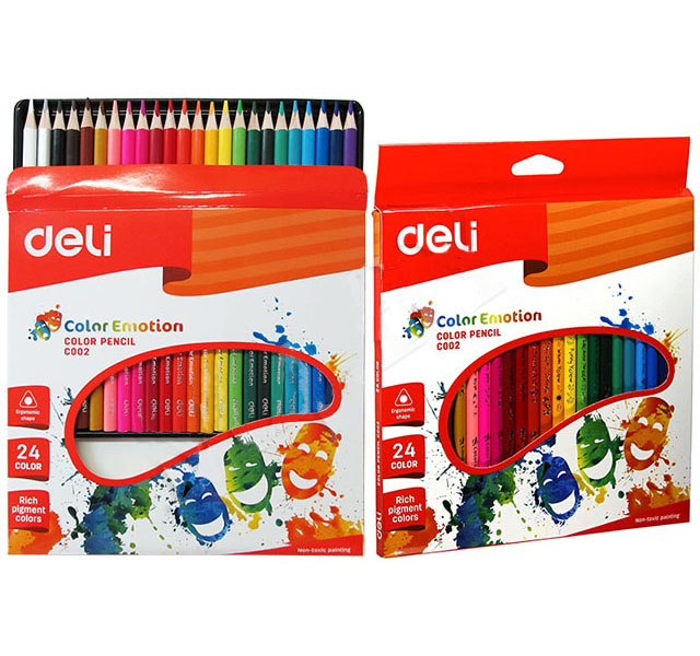 Карандаши цветные 24 цв Deli Color Emotion трехгранные