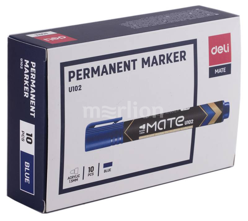 Маркер перм. синий кругл 1,5мм