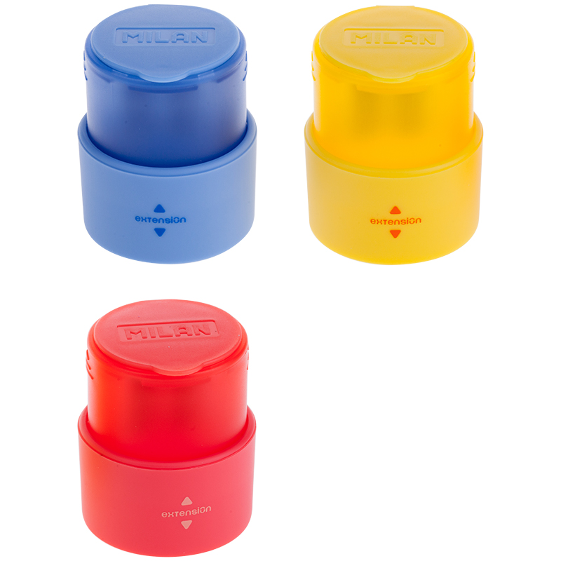 Точилка 2отв Milan Extension пластик ассорти