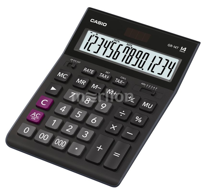 Калькулятор 14 разр. Casio настольный черный