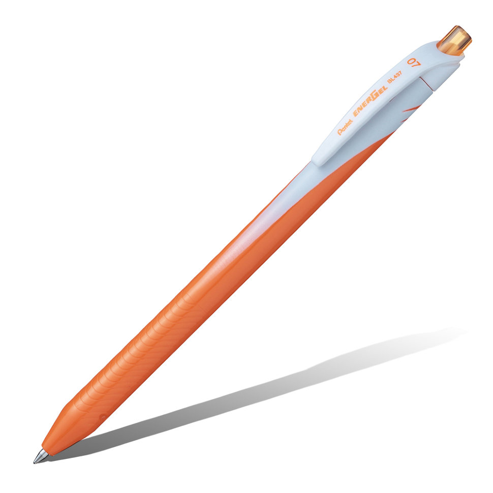 Ручка гелевая оранжевая Pentel Energel 0,7мм автомат однораз
