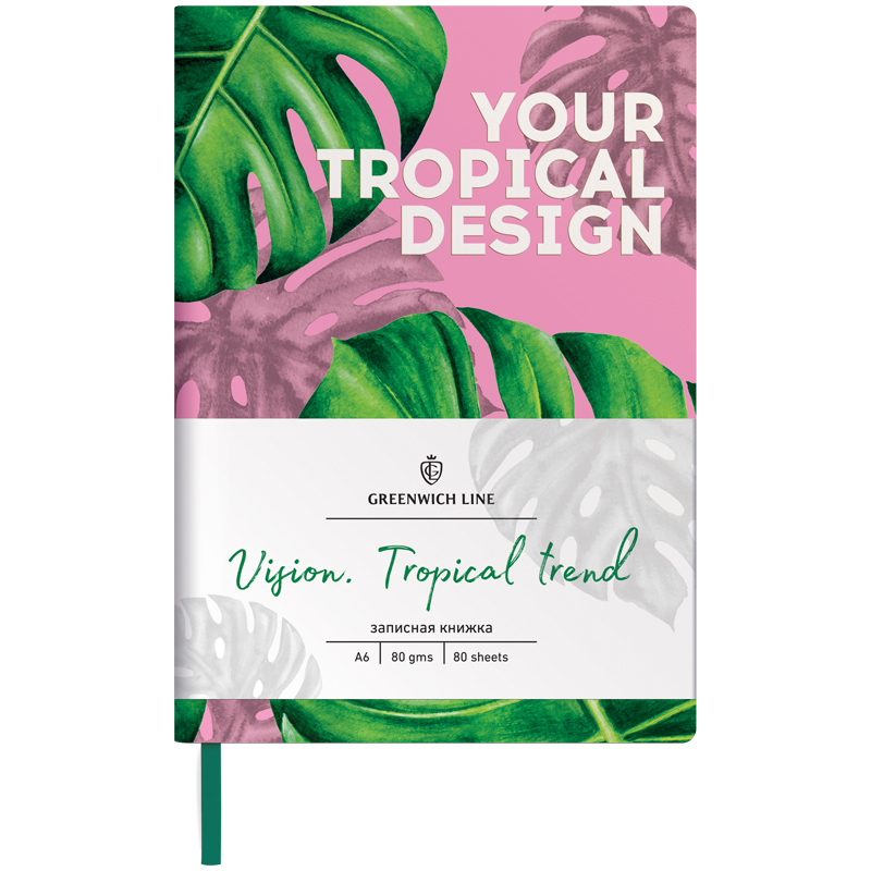 Зап. книжка А6 80л Greenwich Line Vision.Tropicaltrend