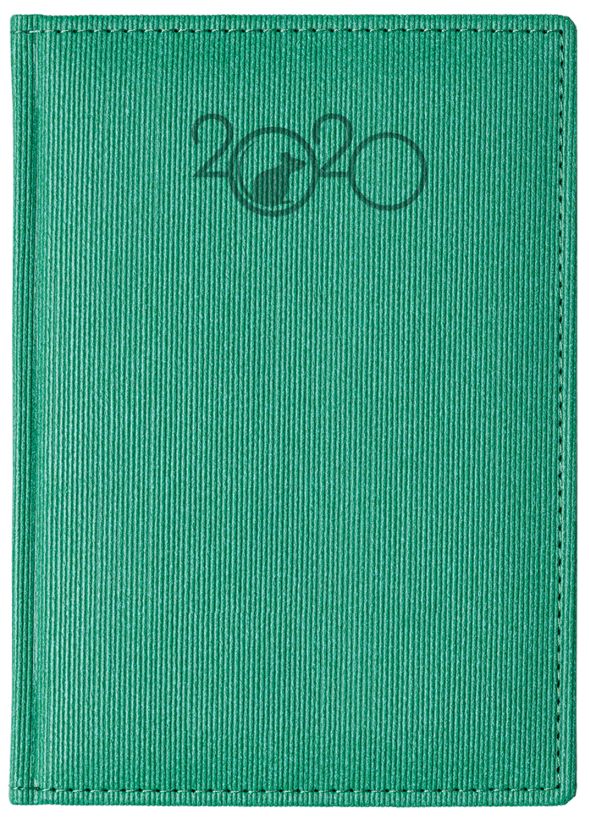 Ежедневник А6 2020г CORDUROY Символ года-2020 Зеленый