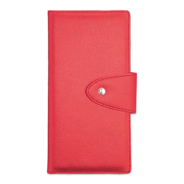 Папка-органайзер А6 Escalada Наппа красный металлик кожз