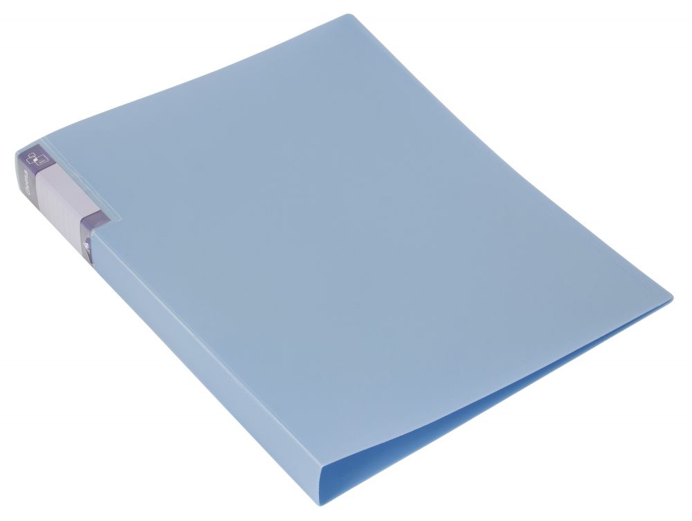 Папка с 1 прижимом Бюрократ Gems голубой топаз 0,7мм