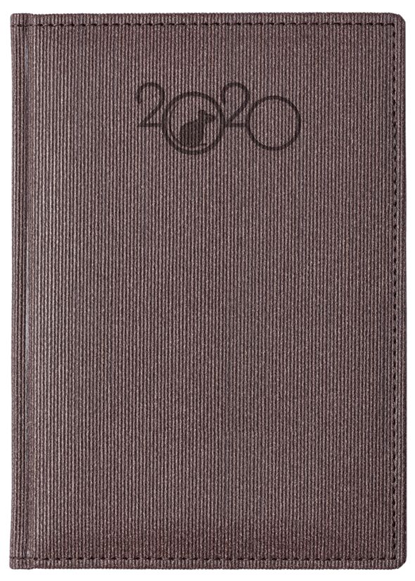 Ежедневник А5 2020г CORDUROY Символ года- Коричневый